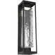 Outdoor Maison LED 26 inch Textured Black Outdoor Sconce in Clear Hammered